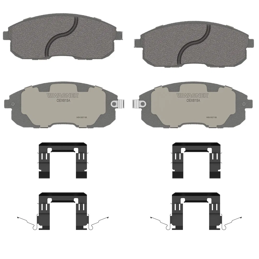 OEX815A – WAGNER BRAKE Brake Pad, FMSI Number D815-7783 Ceramic Set Of 4 With Mounting Hardware